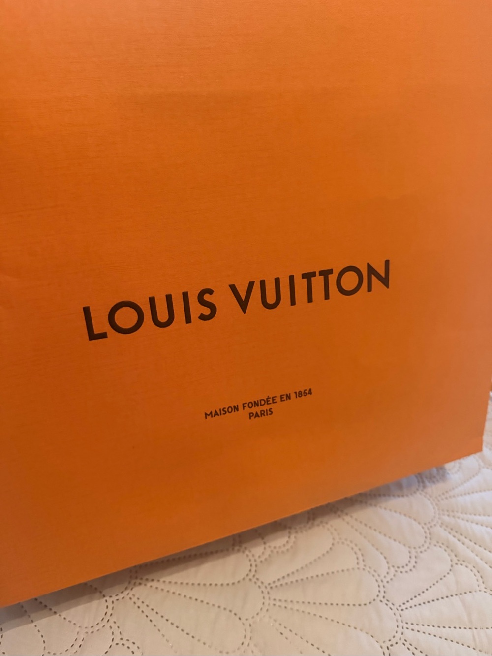 Louis Vuitton Orange Gift Box with Black Logo